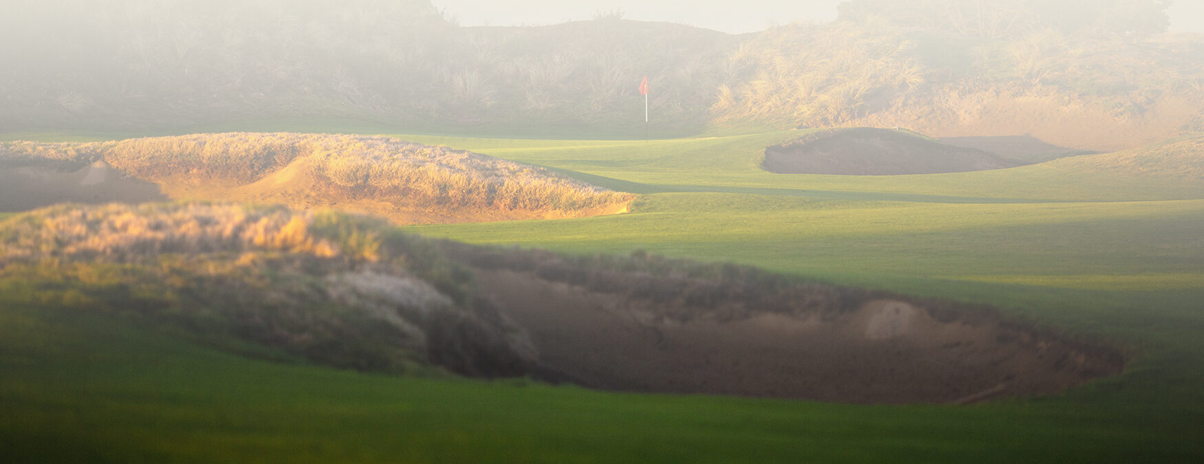 Vibrant green golf course landscape