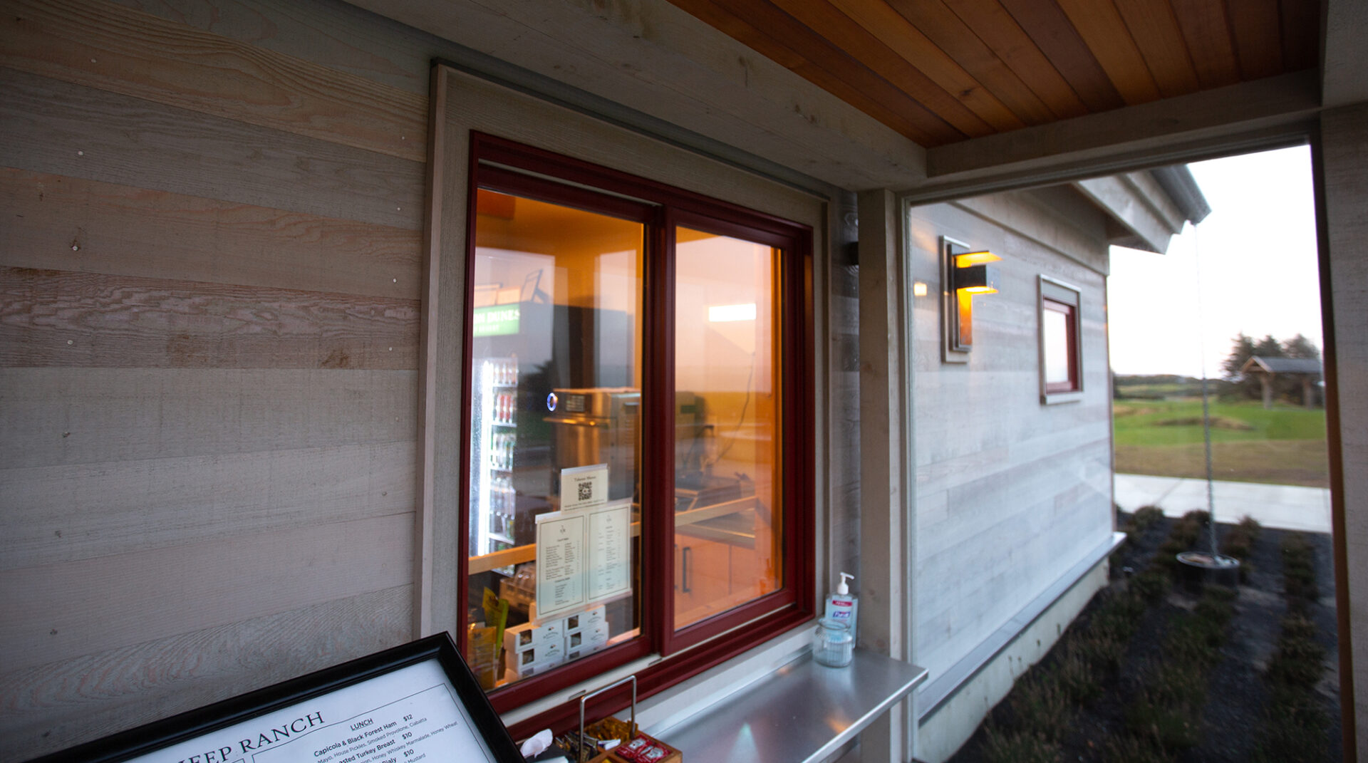 The Order window at Sheep Ranch Clubhouse
